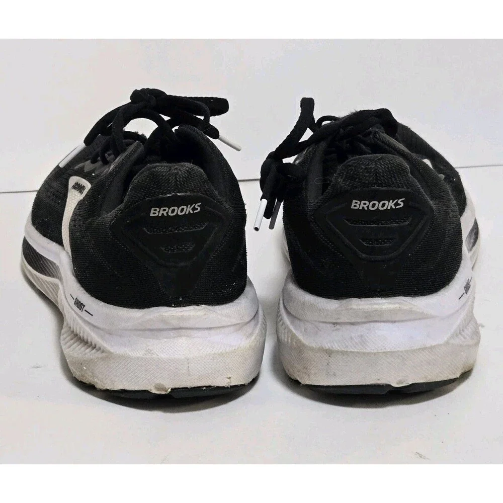 Brooks Sneakers Mens Size 8 2E Ghost 17 Running Wide Black White Jogging Casual